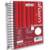 LANDRÉ College A6 kopf-spiralgebundenes Notebook, kariert, 160 Blatt, rot