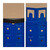 Relaxdays Eck Schwerlastregal, verzinkt, Traglast 875 kg, 181x128x92 cm, 5 Böden, zum Stecken, Stahl Eckregal, blau