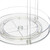 Relaxdays Drehteller, 2-stöckig, Ø 27 cm, drehbar, Drehscheibe für Kühlschrank, Kosmetik & Gewürze, rund, transparent