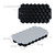 Relaxdays Silikon Eiswürfelform, 3er Set, wiederverwendbar, Silikonform, 37 sechseckige Eiswürfel, mit Deckel, schwarz