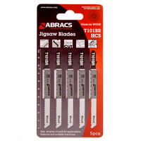 Abracs T101BR Jigsaw Blades for Wood (5 Pack) SKU: ABRA-ABT101BR