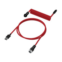 HP HYPERX USB-C spirálkábel - vörös/fekete