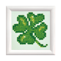 Diamond Painting Kit: Lucky Leaves: with Frame