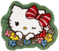 Latch Hook Kit: Rug: Shaped: Hello Kitty: Cuteness