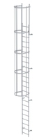 MUNK Günzburger Steigtechnik 500110 Einzügige Steigleiter mit Rückenschutz Alumi