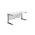 Jemini Rectangular Single Upright Cantilever Desk 1800x600x730mm White/Black KF818121