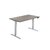 First Sit/Stand Desk 1200x800x630-1290mm Grey Oak/White KF820703