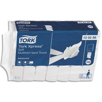 TORK Colis de 21 paquets d'Essuie-mains Advanced Soft 2 plis en M 136 formats 34 x 21,2 cm Blanc