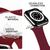 NALIA Bracelet Silicone Smart Watch Strap compatible with Apple Watch Strap SE & Series 8/7/6/5/4/3/2/1, 38mm 40mm 41mm, iWatch Fitness Watch Band for Men & Women Dark Red