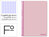 Cuaderno espiral liderpapel folio smart tapa blanda 80h 60gr cuadro 4mm con margen color rosa