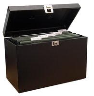 ValueX Cathedral Metal Suspension File Box A4 Black