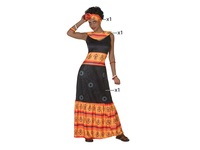 déguisement d'africaine 3pcs femme taille xs/s