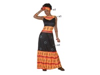 déguisement d'africaine 3pcs femme taille m/l