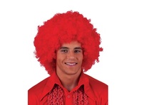 perruque afro moyenne rouge