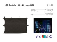décoration lounge toile lumineuse led's rgb 220v 2x1m
