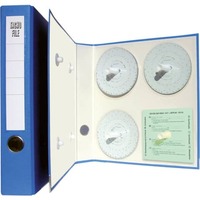 Archivordner DIN A4 für Tachoscheiben, PVC/PVC, Tachoscheiben Ø 12cm, blau RNK 3106