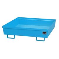 Steel sump tray with edge profiles