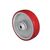 PU wheel, red on nylon rim