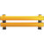 Barrera parachoques, altura 690 mm, de dos barras, longitud 4 m, amarillo tráfico.