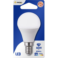 BOMBILLA LED ESFERICA G45 E14 7,4W (=60W) 806LM 6000K 15000H RAYDAN HOME BL.1