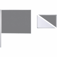 Anbauelement-Set beidseitig Filz/Fair BxH 2000x1200mm grau/weiß