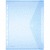Dokumentenmappe A4 PP mit Lochrand Klettverschluss blau transparent