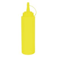 Vogue Squeeze Wide Neck Sauce Bottle in Yellow Polyethylene - 340ml / 12oz