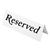 Reserved Table Sign in White Made of Plastic 45(H)x 120(W)x 36(D)mm