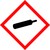 GHS-Kennzeichen GHS 04 - Gasflasche - Gefahrensymbol 100 x 100 mm, Polyethylen permanent, 1.000 Gefahrstoffaufkleber weiß