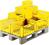 Transport-Stapelkasten B400xT300xH210 mm gelb, Wände durchbrochen mit Griffloch