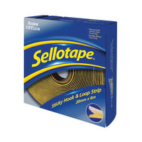 SELLOTAPE STICKY HOOK AND LOOP STRIP
