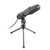 Trust Mikrofon - Mico (Studió design; 3,5mm jack + USB adapter; 180cm kábel; állvány; fekete-kék)