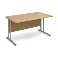 Traditional straight desk with deluxe cantilever leg