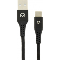 Mobilize Strong Nylon Cable USB to USB-C 2m. 15W Black