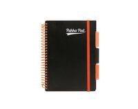 Pukka Pad spirálfüzet, A5, vonalas, 100 lap "Neon black project book" (PUPN7665V)