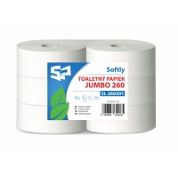 Softly Jumbo toalettpapír, 2 retegű, feher, 6 db