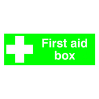 BRADY Y1334827 SIGN FIRST AID BOX 25 X 10CM RIGID PLASTIC