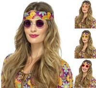 Gafas Hippies Redondas en varios colores Amarillo