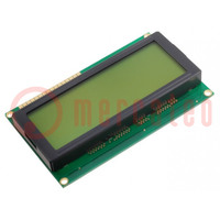 Kijelző: LCD; alfanumerikus; STN Positive; 20x4; 60x98x14,5mm; LED