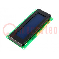 Pantalla: LCD; alfanumérico; STN Negative; 16x1; 80x36x10,5mm; LED