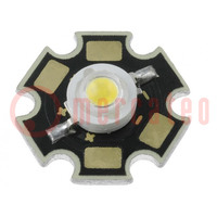 LED di potenza; STAR; bianco caldo; 120°; P: 1W; 80÷90lm