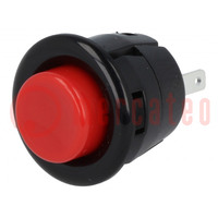Switch: push-button; Pos: 2; SPST-NO; 3A/125VAC; OFF-(ON); 1kV