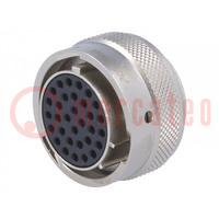 Connector: circular; plug; for cable; PIN: 32; female; w/o contacts