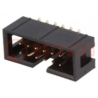 Connector: IDC; socket; male; PIN: 12; vertical; SMT; gold flash