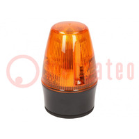 Signaller: lighting; continuous light,blinking light; orange
