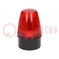 Signaller: lighting; continuous light,blinking light; red; IP65