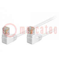 Patch cord; U/UTP; 5e; Line; CCA; PVC; weiß; 10m; 26AWG