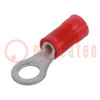 Tip: ring; M4; Ø: 4.3mm; 0.3÷1.4mm2; crimped; for cable; insulated