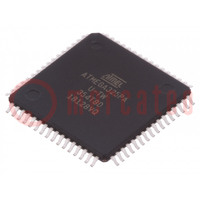 IC: mikrokontroller AVR; TQFP64; Kül.megsz: 17; Cmp: 1; ATMEGA