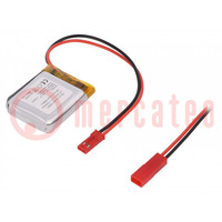 Re-battery: Li-Po; 3.7V; 1050mAh; cables,JST SYR-02T socket